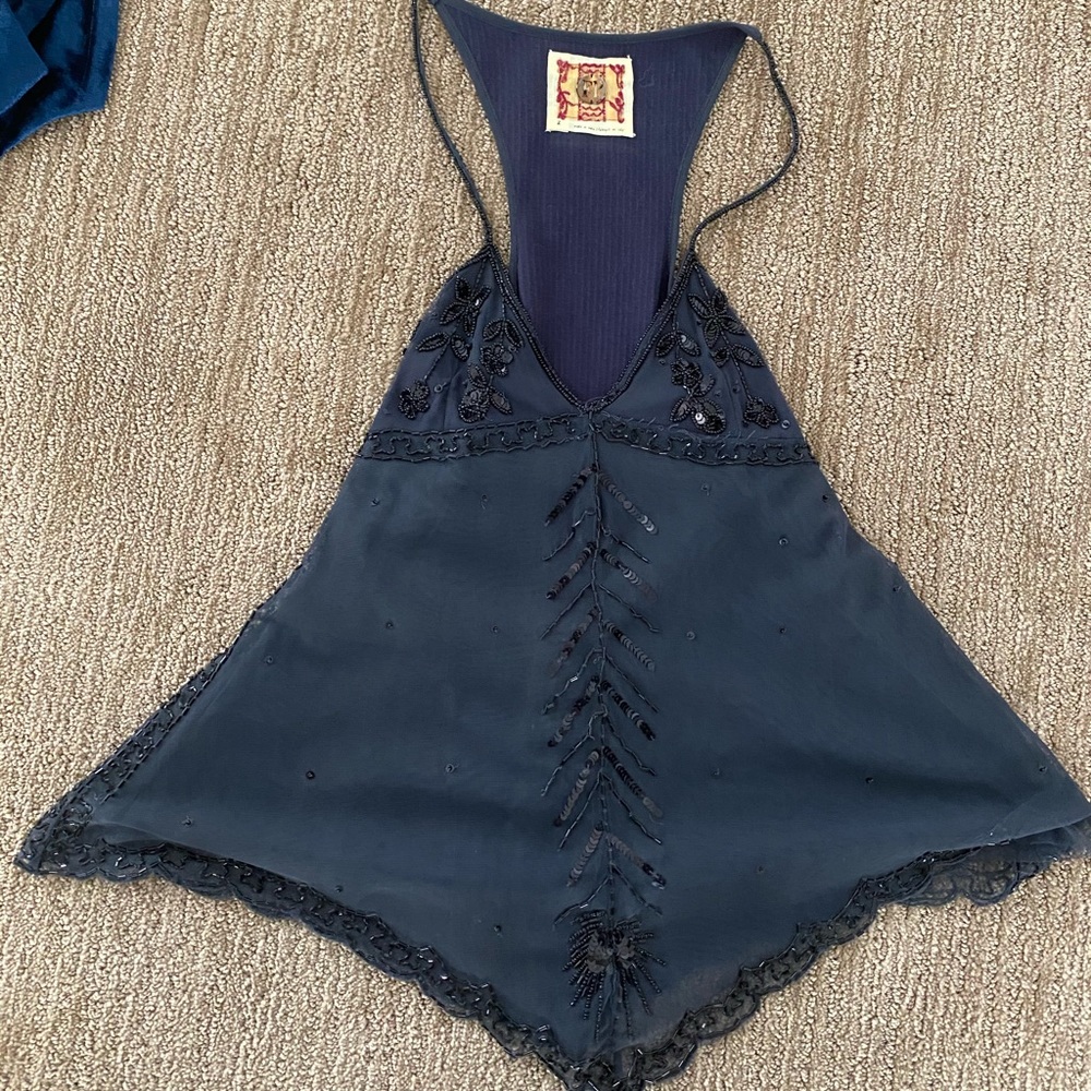 Beaded free people blouse